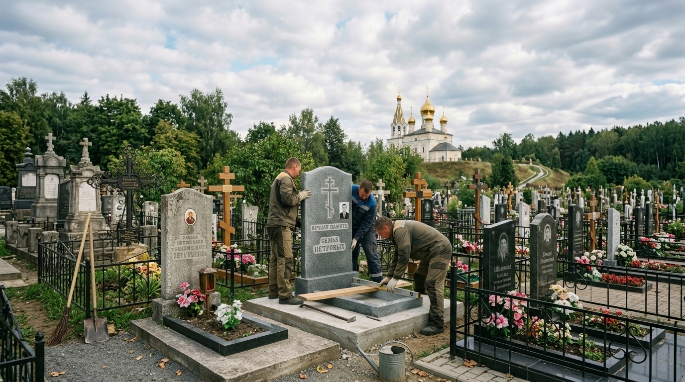 Установка памятников